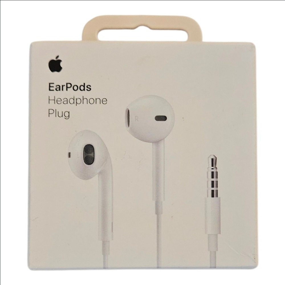 Apple EarPods with 3.5mm Headphone Plug Wired Earbuds White MWU53AM/A A1472 NEW